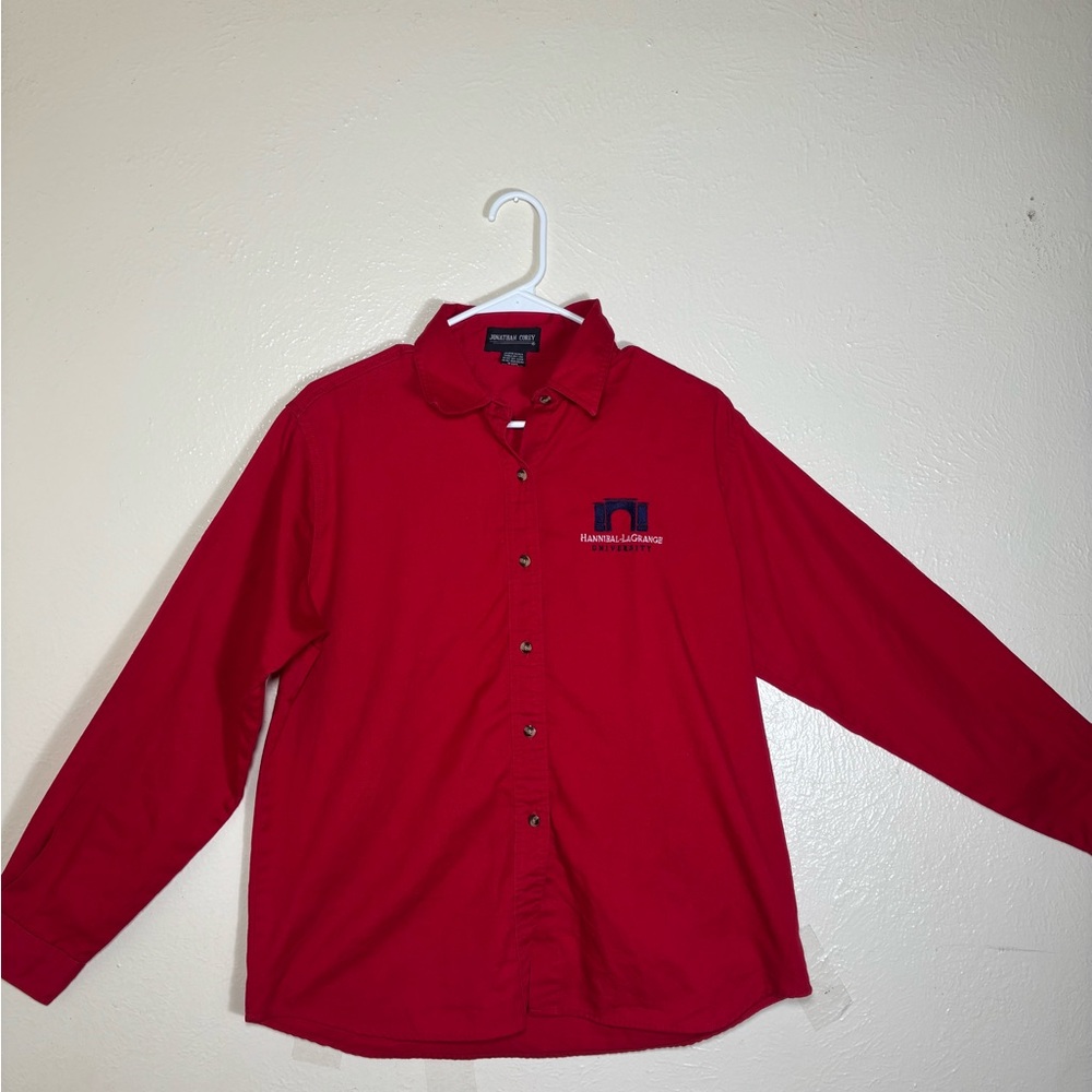 Port Authority Men's Red Button Down Shirt